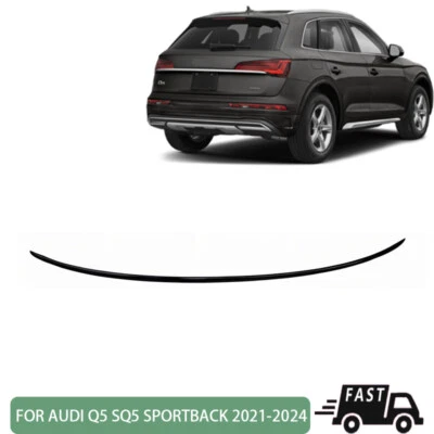 Tapa de maletero trasero decoración embellecedor negro brillante para AUDI Q5 SQ5 Sportback 2021-2024 Foto 1 de 4