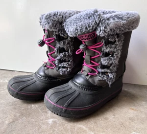 Magellan Schneestiefel Gr. 1D gefüttert Kunstfell grau rosa Schnee Winter Ente Stiefel Mädchen - Bild 1 von 5