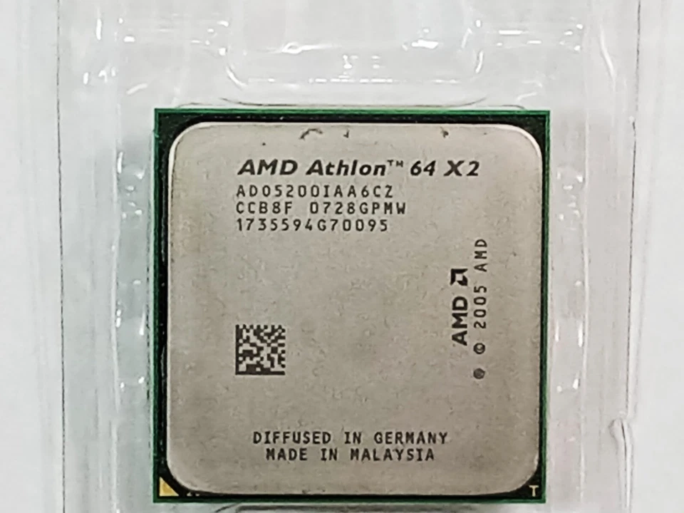 AMD ATHLON 62 X 2 5200+ 2.6 GHZ AD05200IAA6CZ CCB8F SOCKET AM2 CPU PROCESSOR - Image 1 of 1