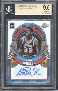 2019 Donruss Optic Retro Series Signatures Magic Johnson /99 BGS 9.5 10 Auto - Bild 1 von 2