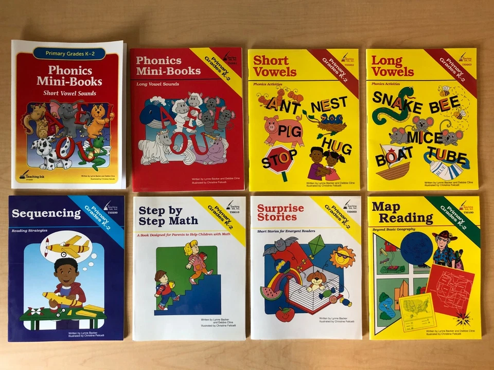 Lot of 8 NEW Workbooks - Kindergarten, 1st, 2nd Grade - Homeschool Set - Image 1 of 1