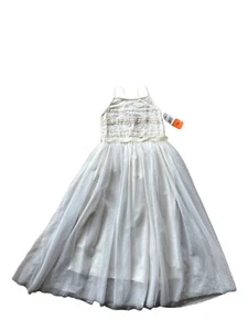 NWT Zunie Girls Size 14 Ivory Tiered Tulle Special Occasion Party Dress Crochet - Picture 1 of 5