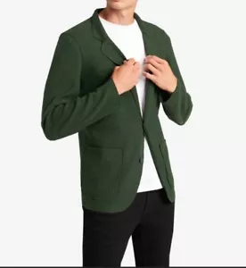 NWT Kenneth Cole Men's Loose Fit Knit Flex Sport Coat Green Size Medium - Picture 1 of 24