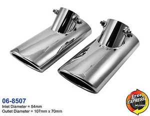 Exhaust S/Steel tailpipes trims for Mercedes Benz S W221 S320 S350 S500 S550 - Picture 1 of 9