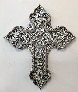 Wooden Celtic Cross Wall Hanging - Picture 1 of 2