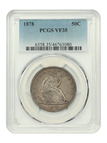 1878 50C PCGS VF35 Cover