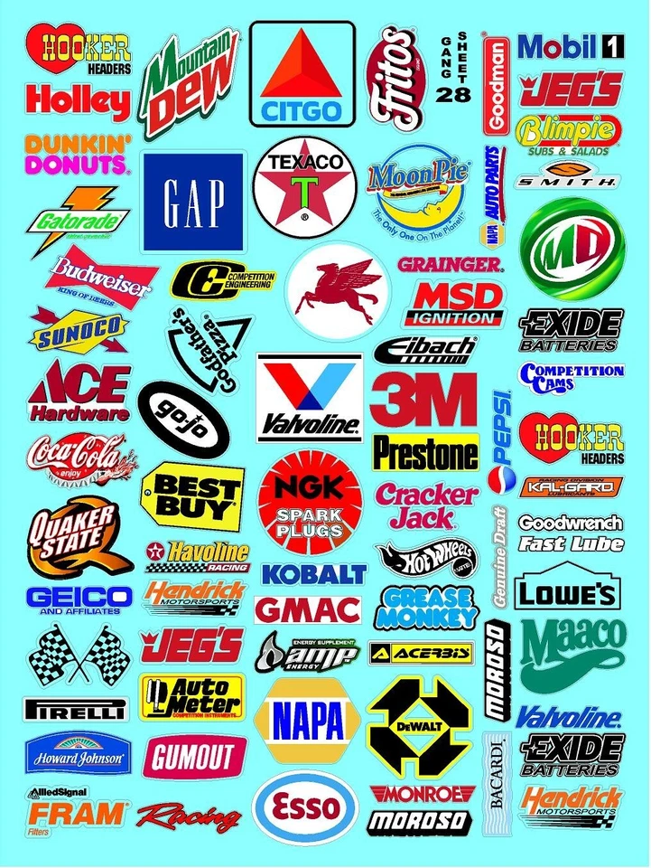 CLEAR VINYL  Sheet 28 -R/C MODEL Decal SHEET - HUGE 1/6TH TO 1/4 SCALE DIE-CUT - Image 1 of 4