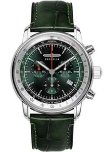 Zeppelin LZ 14 Marine Chronograph Green Wristwatch - Picture 1 of 4
