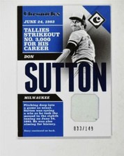 2017 Chronicles Swatches #CS-DS Don Sutton /149