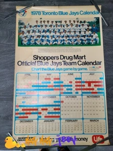 Toronto Blue Jays 1978 24x37 Vintage Original POSTER - Team Picture and Calendar - Picture 1 of 8