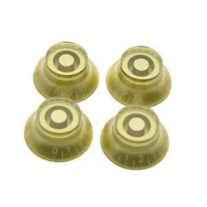 KAISH Guitar Bell Knobs 24 Fine Splines Top Hat Knobs for Gibson Les Paul Gold - Picture 1 of 6