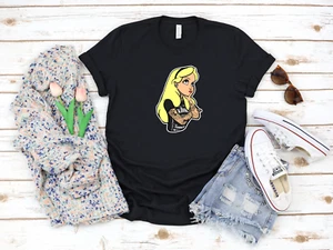 Alice in Wonderland Disney Princess White Women's 3/4 Short Sleeve T-Shirt T2259 - Picture 1 of 5