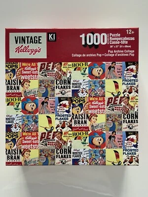Kellogg's Pop Vintage Archive Collage 1000 Piece Puzzle 20" x 27". Sealed. Foto 1 de 4