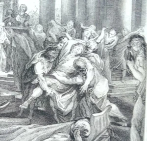 Rome Apothéose de César Gabriel De Saint Aubin Gravure originale 1798 par Chenu - Picture 1 of 10