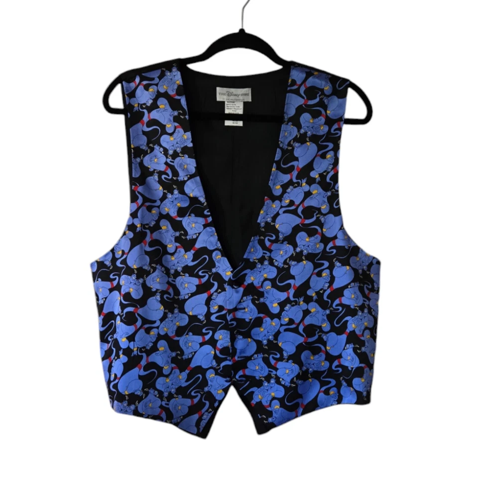 Chaleco Traje Aladdin Genie 1992 Robin Williams 100% Seda Talla S/M The Disney Store Foto 1 de 4