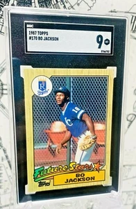 BO JACKSON 1987 TOPPS ROOKIE #170 SGC GRADE 9 VINTAGE Baseball ⚾️ - Picture 1 of 2