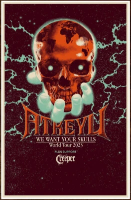 ATREYU | CREEPER World Tour 2023 Edición Limitada Póster RARO + ¡Bono Metal Rock Póster! Foto 1 de 2
