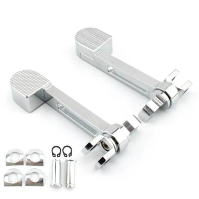 Reposapiés cromados estribo de talón se adapta a Touring Softail 883 Harley Davidson Foto 1 de 4