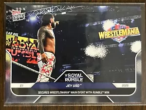 2025 Topps Now WWE #14 Jey Uso Royal Rumble - Zdjęcie 1 z 2