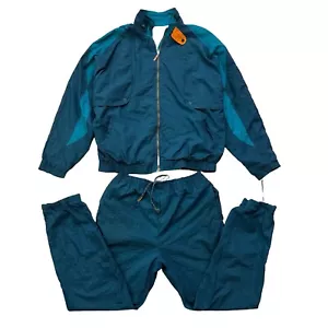 Vintage 80s PUMA Pattern Tracksuit Mens Size L Windbreaker Set Retro Streetwear - Picture 1 of 10