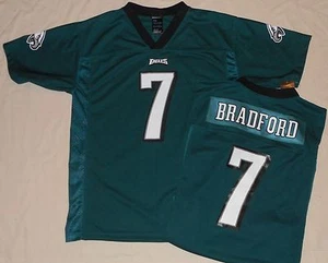 PHILADELPHIA EAGLES SAM BRADFORD #7 NFL  JERSEY YOUTH  M  XL GREEN NWT - Picture 1 of 4