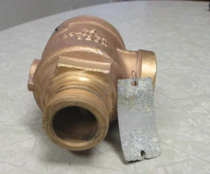 KUNKLE Pressure Relief Valve 1-1/4" Threaded NPT Brass 54GPM / 75PSI - Picture 1 of 10