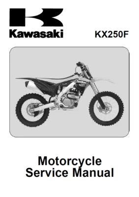 Manual de reparación de taller de reparación de servicio Kawasaki KX250F 2013-2016 OEM Foto 1 de 4