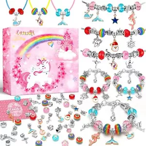 Lenski Einhorn Geschenke für Mädchen, Schmuck Basteln Mädchen Bastelset Kinder - Bild 1 von 8