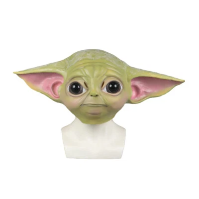 Cosplay The Mandalorian Baby Yoda Mask Fancy Dress Helmet Props Latex - Image 1 of 4
