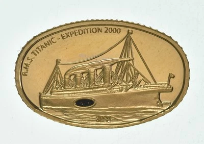 2005 Liberia 25 Dollars Gold Titanic .9999 *9557 - Image 1 of 3