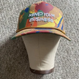 Field Grade Mind Your Business Rope Hat Mens OSFM Paint Splatter SnapBack NWT - Picture 1 of 12