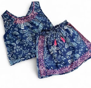 GapKids Girls Floral Summer Vacation Tank and Skirt Set M(8-9) - Picture 1 of 5