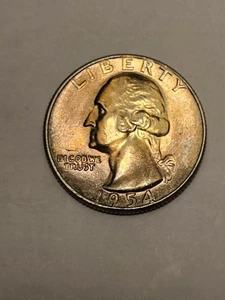 1954 Washington Quarter FLASHY UNCIRCULATED !!! BEAUTIFUL TONING !! - Picture 1 of 4