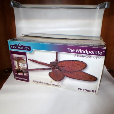 Fanimation Windpointe FP7500RS 52" Outdoor Ceiling Fan in Rust - Image 1 of 4