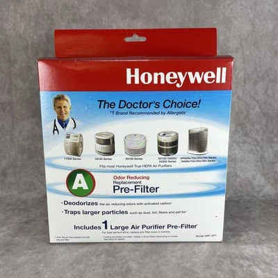 Prefiltro de repuesto de purificador de aire de carbono universal Honeywell HRF-AP1 A, paquete de 1 Foto 1 de 4