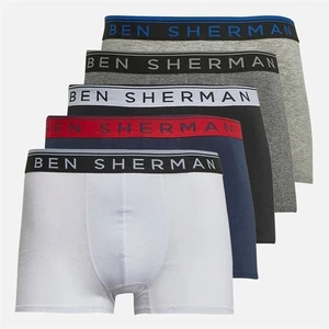 Ben Sherman Men's Joe 5-Pack Trunks – Comfortable Fit in Assorted RRP £54.99 - Picture 1 of 2