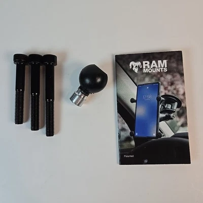 RAM-B-367U Ram Mounts Motorcycle Handlebar Clamp Base with M8 Screws - Image 1 of 4