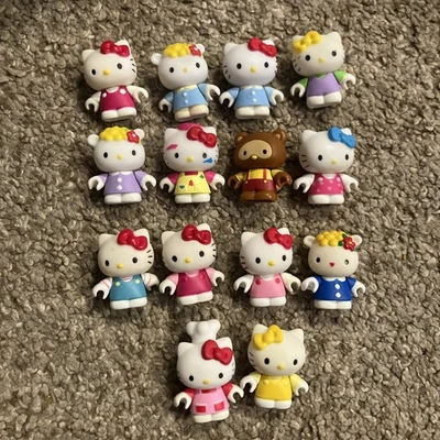 Vintage Hello Kitty Minifigure Mega Blok Lot Of 14 2011  - Image 1 of 4