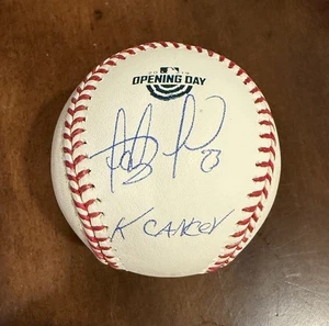 Fernando Tatis Jr Signed 2019 Opening Day Baseball w/ K Cancer Inscription JSA - Picture 1 of 2