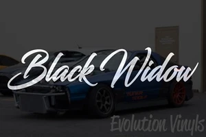 Black Widow Sticker Vinyl Decal V1 Windshield DIESEL TRUCK Car Turbo Racing - Picture 1 of 2