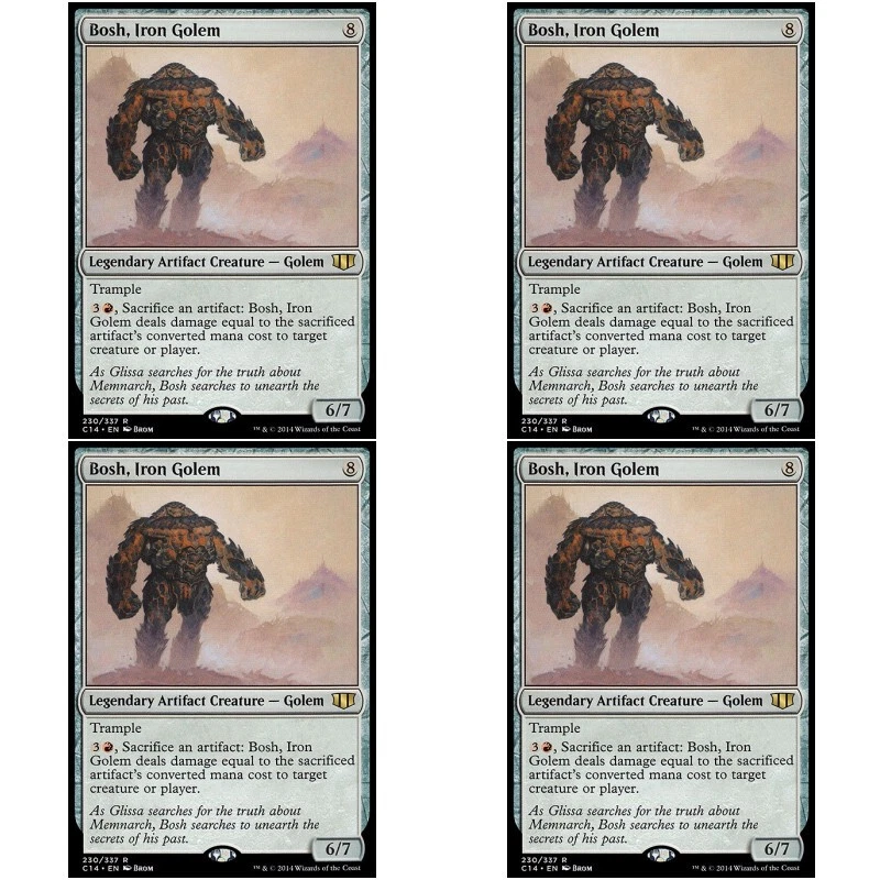 4 x BOSH IRON GOLEM Commander 2014 MTG Artifact - Grey Rare - Image 1 of 1