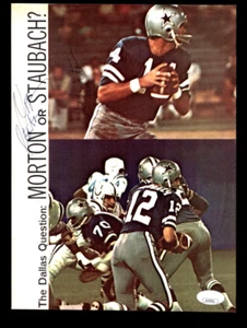 Roger Staubach Craig Morton JSA Autograph 8x10 Signed Vintage Photo Cowboys - Picture 1 of 3
