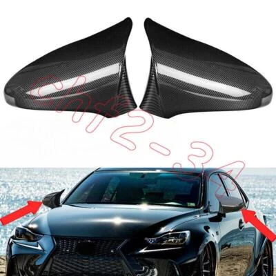 ABS Carbon Car Rearview Mirror Cover For Lexus IS GS LS RC 300 350 RC F SPORT - Image 1 of 4