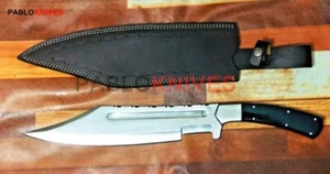 Cuchillo machete espiga completa de caza de acero J2 forjado a mano personalizado de 17" mango Micarta - Imagen 1 de 3