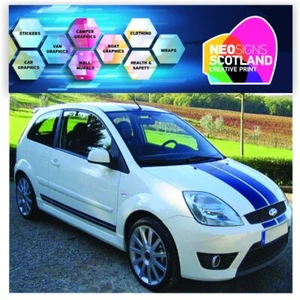 OTT-STREIFEN UND SEITENSTREIFEN FIESTA MK6 GRAFIK AUFKLEBER STICKER VINYL ST ZETEC - Bild 1 von 2
