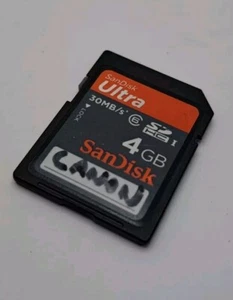 San Disk Ultra 4GB 30MB/s SDHC Memory Card For DSLR Cameras - Picture 1 of 1