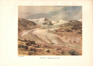 VALFURVA Ghiacciaio di Forni Valtellina STAMPA ANTICA del 1934 Antique print - Bild 1 von 1