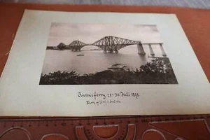 alte Albumseite mit zwei großen Fotokarten Queensferry 1898 u Portland 1898 - Picture 1 of 4