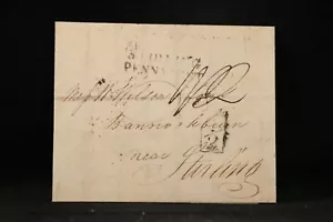 Scozia: Stirling Penny Post 1828 copertina senza timbro per Stirling, scatola nera 1/2 - Foto 1 di 4