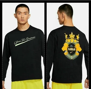 NWT Sz S Nike Lebron Max90 Lion LS T-Shirt Strive for Greatness Black DX2277-010 - Picture 1 of 13